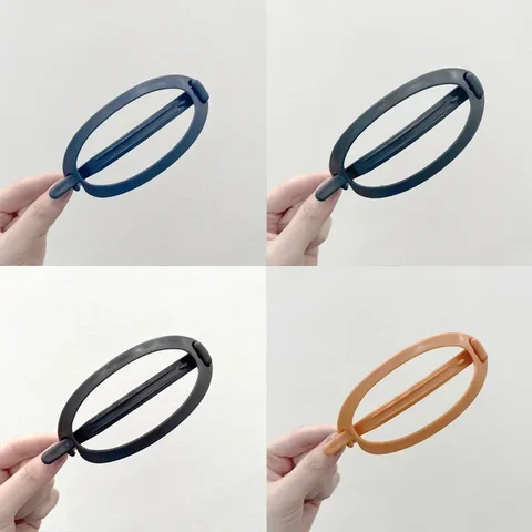 Элегантная французская овальная заколка для волос, фиксирующая хвост, винтажная заколка для волос, женская заколка для волос с матовым покрытием, зажим для укладки волос овальная заколка для волос отзывы - №8