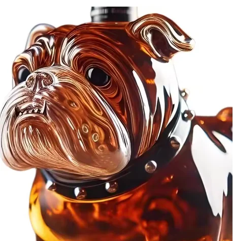 Interesting Bulldog Whiskey Bottle Collectible Wine Pot Restaurant Shelf Collectible Wine Bottle Decanter Tequila Liquor