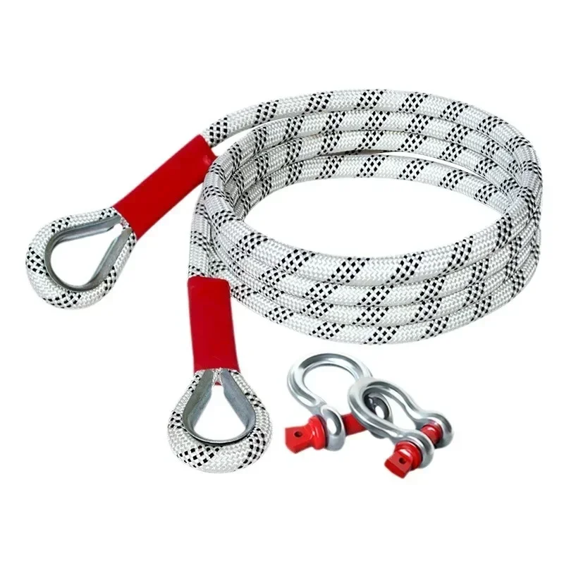 Car Outdoor Off-road Trailer Tow Rope Emergency Rescue Rope Thicker Car Nylon Pulling Rope Reliable and Wear-resistant Rope image 2