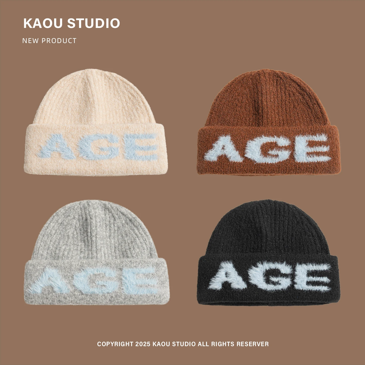 

Autumn and Winter Letter Pullover Hat Men and Women Outdoor Street Versatile Warm Wool Knitted Hat