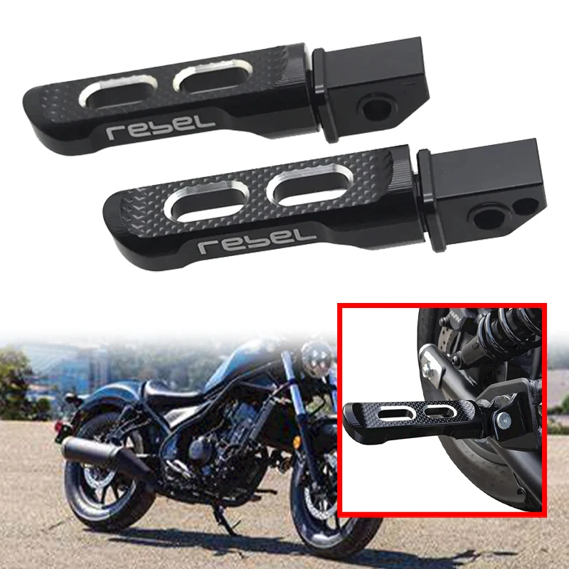 

Fit For Honda Rebel500 Rebel300 CMX 300 500 2017-2023 2022 2021 2020 2019 2018 CMX300 Motorcycle Rear Passenger Foot Pegs Pedals