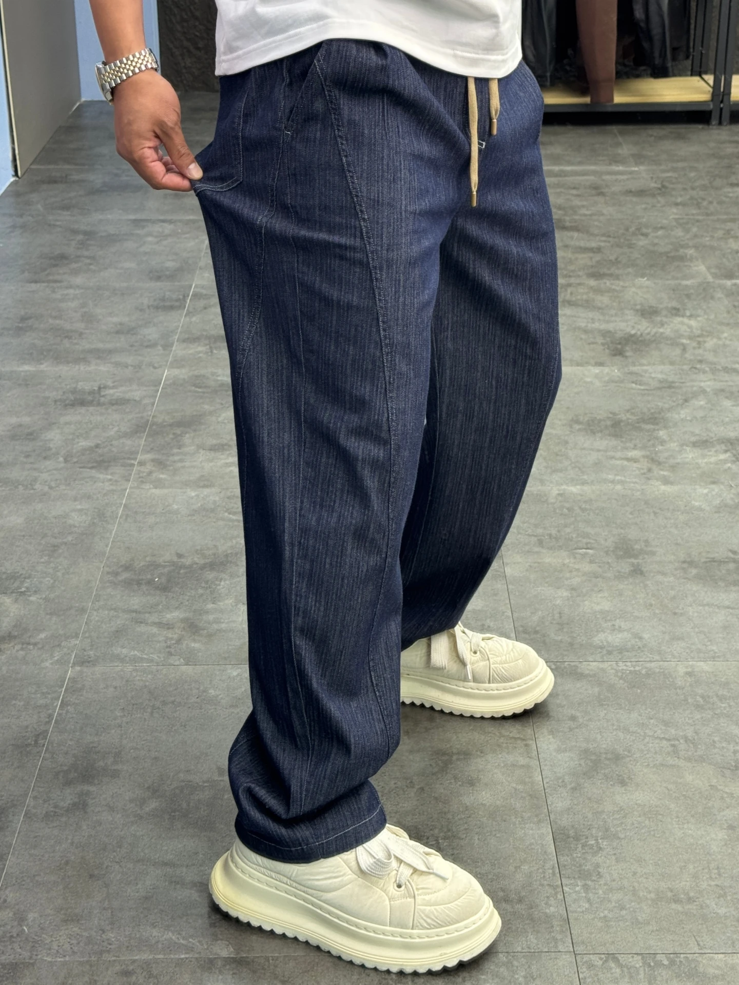 

Svip High-End Linen Jeans Men's Comfortable Breathable Loose Straight Leg Casual Pants Spring Summer Thin Model Ding Pants