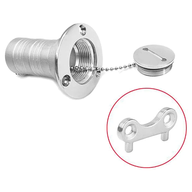 2 PCS Marine Boat Gas Cap Key Stainless Steel Gas Water Fuel Tank Fill Filler Tool Marine Yacht Boat AccessoriesJAS