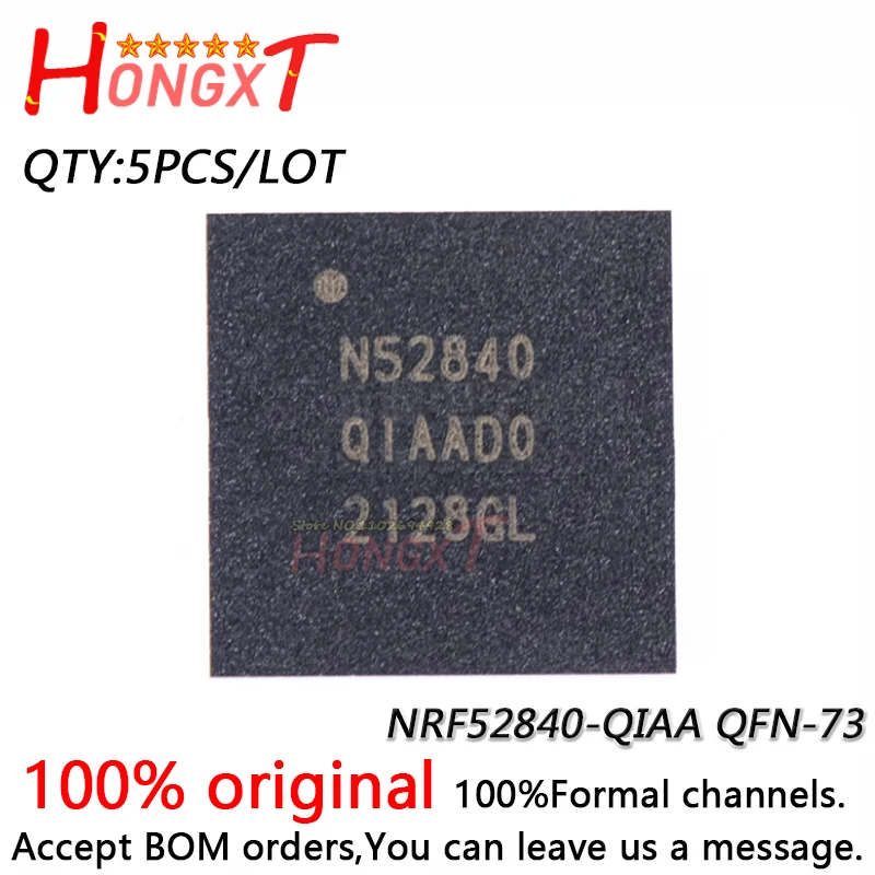 5PCS 100% NEW NRF52840-QIAA NRF52840QIAA N52840QIAA NRF52840 N52840 QFN-73.