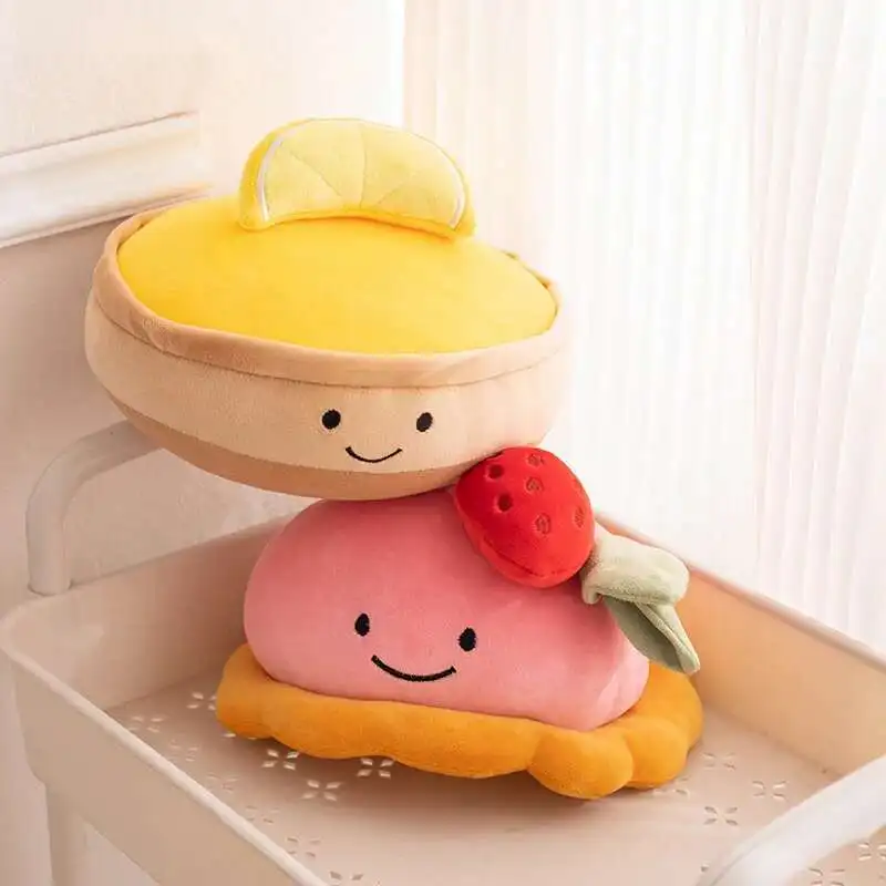 10/20 センチメートル漫画シミュレーションアニメ楽しいフルーツケーキぬいぐるみイチゴケーキレモンデザート手作り人形子供のギフト飾り