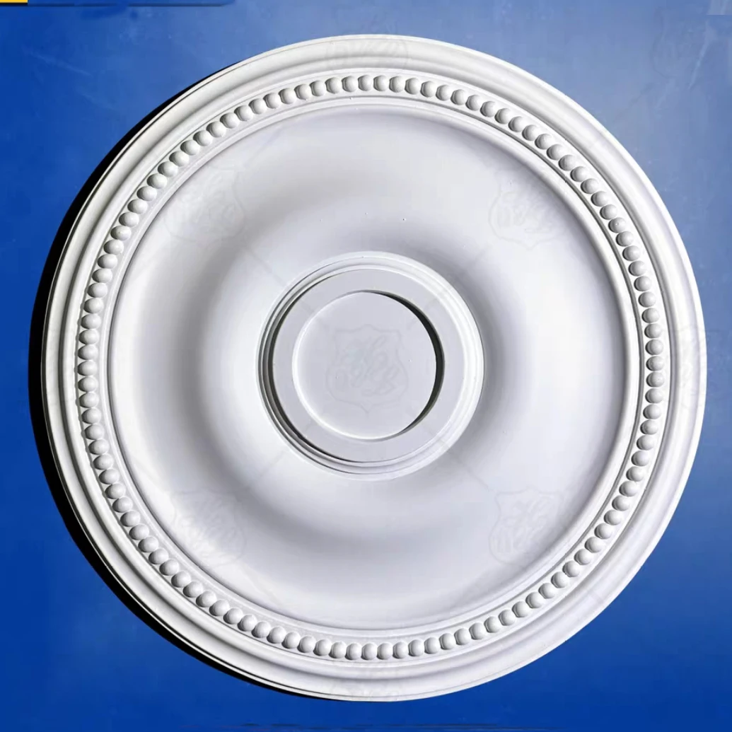 Polyurethane Ceiling Rose Ornament Rosette Wall Moulding Element PU Decorative Pendant Lamp Base Chandelier Plate Paterage