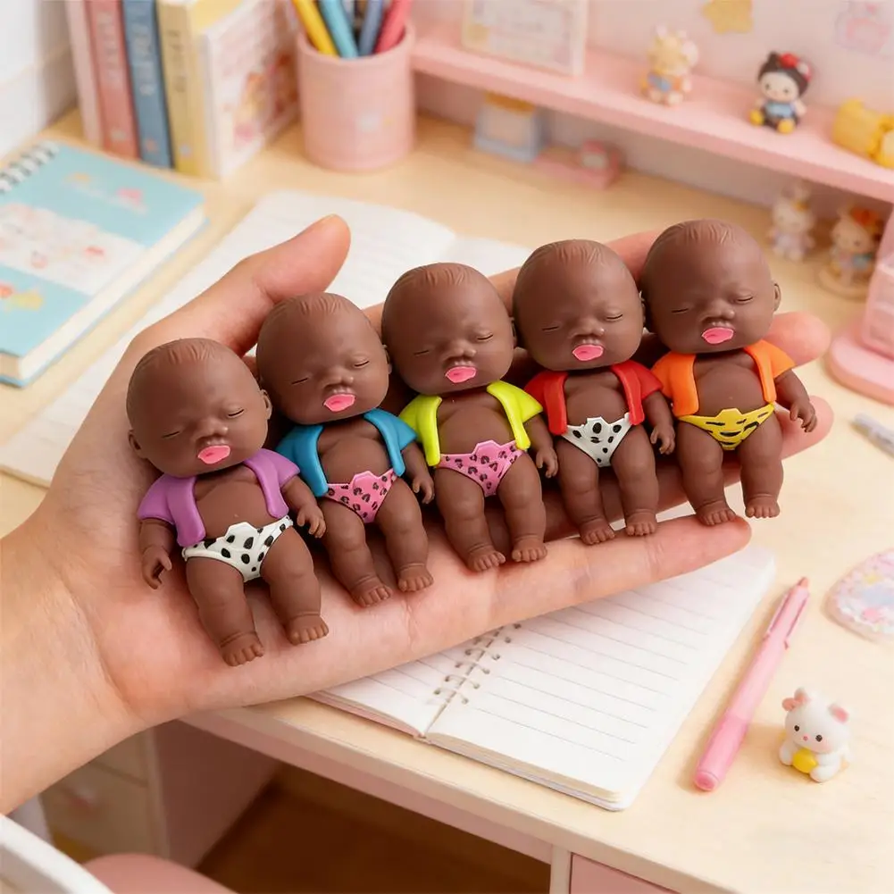 

Антистрессовая игрушка-сквиш в виде черной куклы, имитирующая африканскую пальму, маленькая уродливая кукла, медленно восстанавливающая форму, подарок для снятия стресса