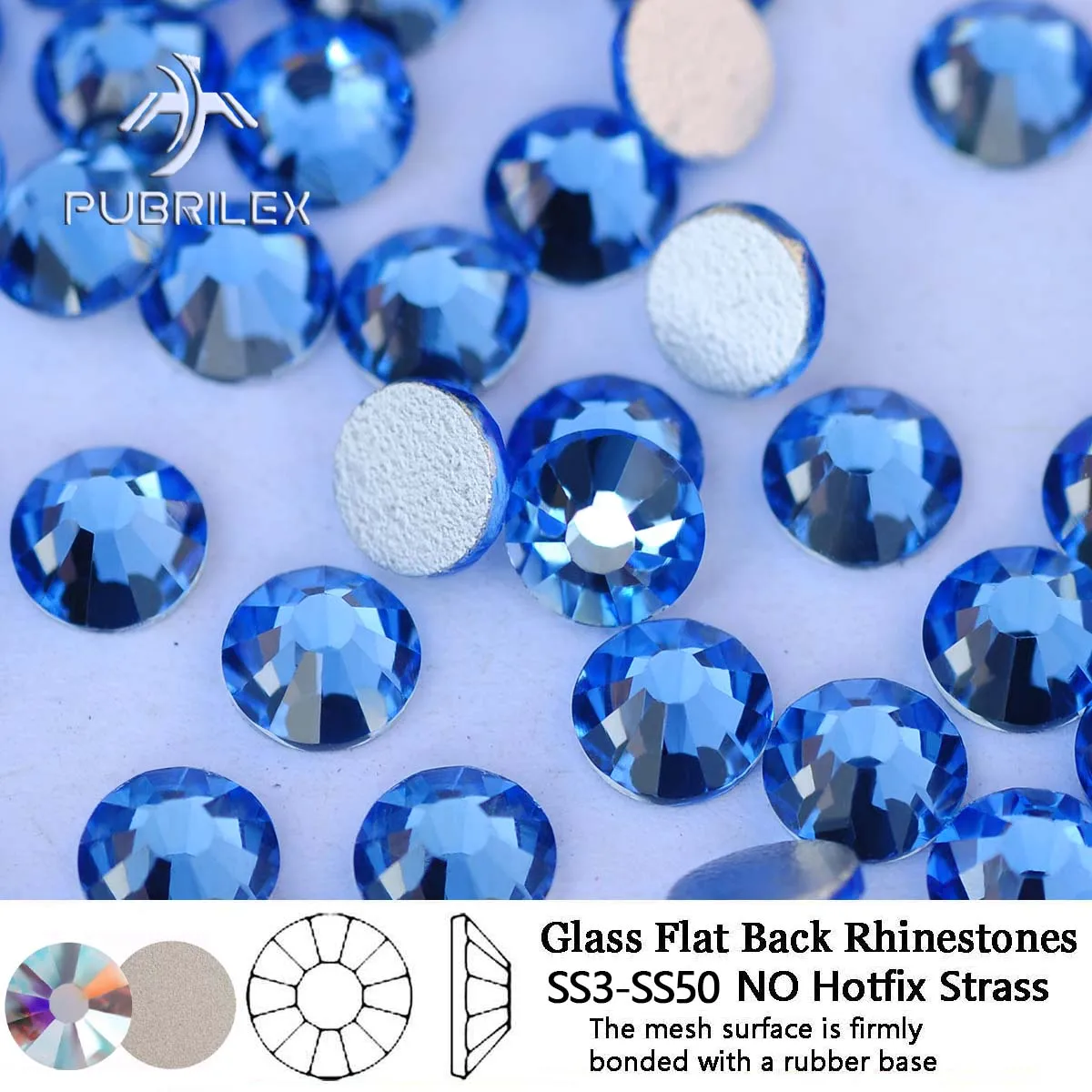 

Light Sapphire Rhinestones Glass Crystal Beads Charms Craft Stones Glitter Nails Diamond Art Flatback DIY Strass for Garment