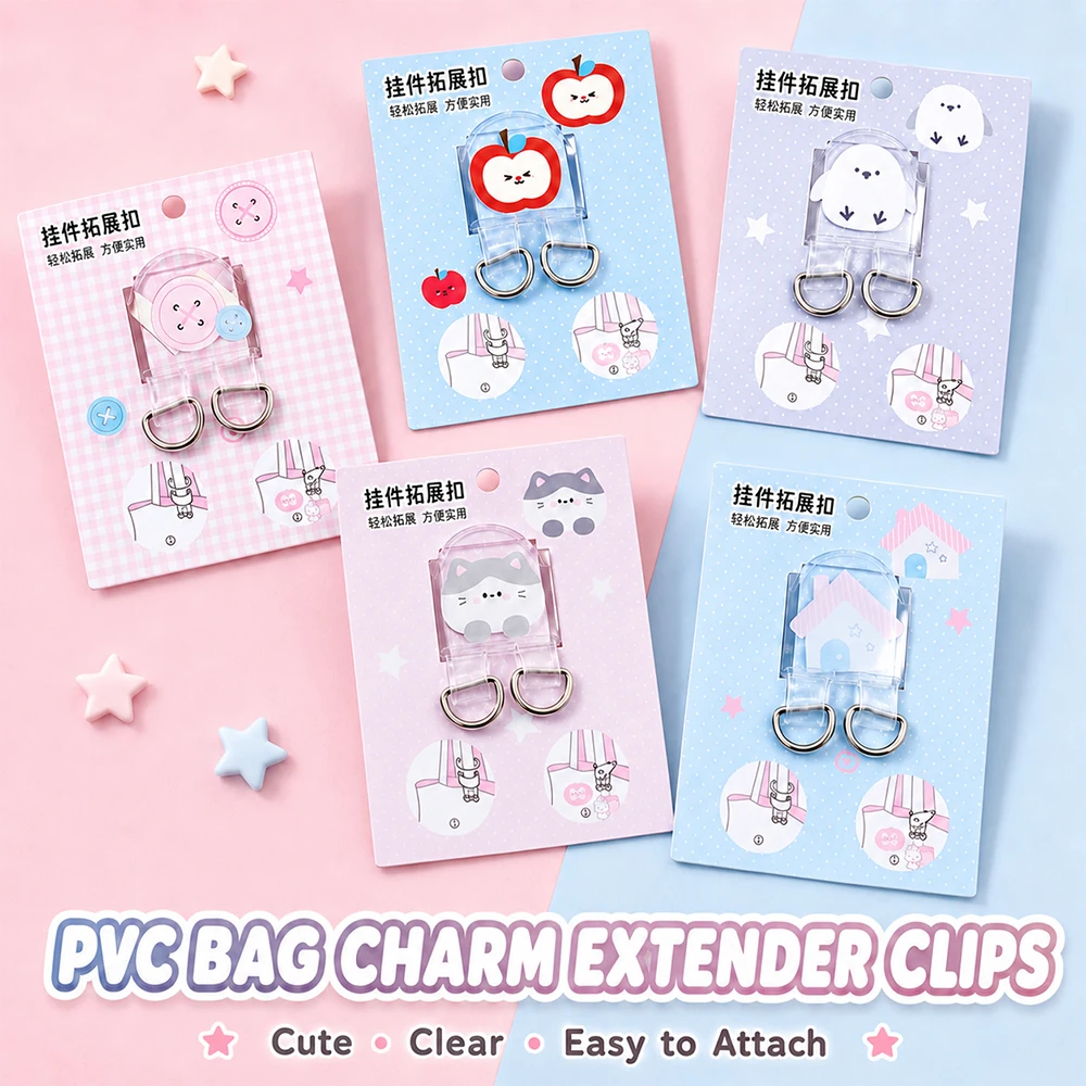 Transparente PVC-Taschenerweiterungsschnalle, Süße Mädchen-Cartoon-Taschenanhänger-Accessoires, Itabag DIY Display-Schnalle, handgemachte Geschenke für Mädchen