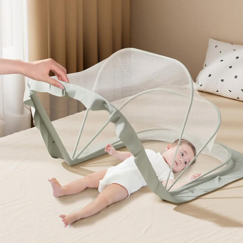 Honeycomb Encrypted Mesh Baby Mosquito Net Cover, Baby Accessories for Home Baby Bed Mosquito Nets, Folding Yurt Crib Netting