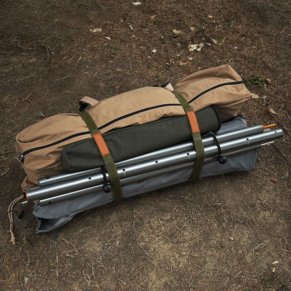 2 قطعة خيمة تخزين الأشرطة النايلون الأمتعة التعبئة حزام للتخييم التنزه السفر تجميع حزام مقاومة للاهتراء تحديد الفرقة #4