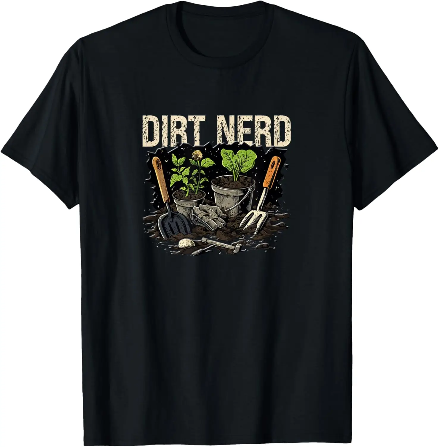 Shirt - Dirt Nerd T-Shirt 100% Cotton Trendy Y2K Short-Sleeve Tee-Soft, Quick-Drying, Moisture-Wicking; Ideal Sports Casual