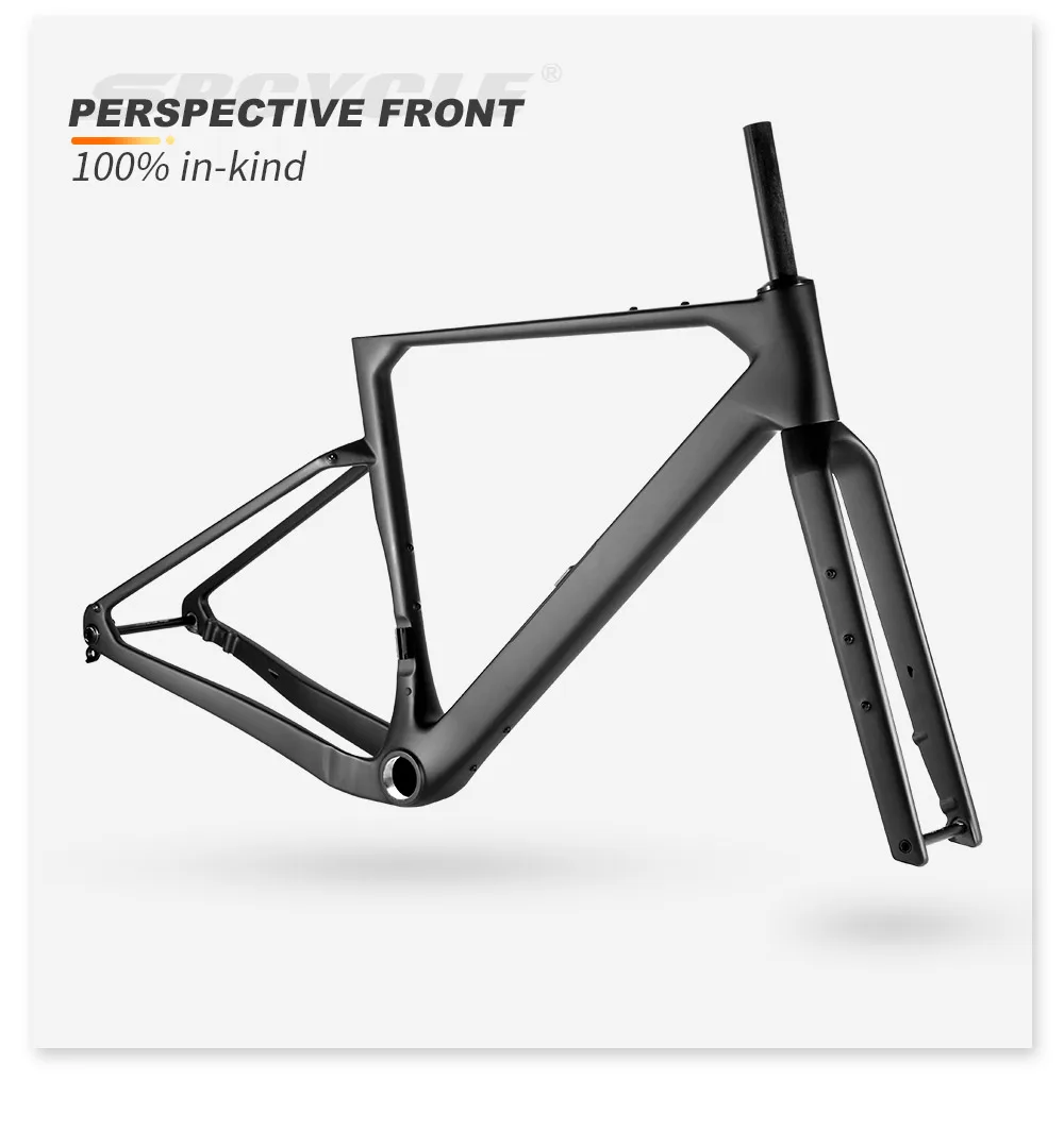 Spcycle G028 Carbon Gravel Bike Rahmen 700x57C UDH-Schaltauge Vollständig interne Kabelführung Gravel Fahrrad Carbon Rahmenset – Detail 14