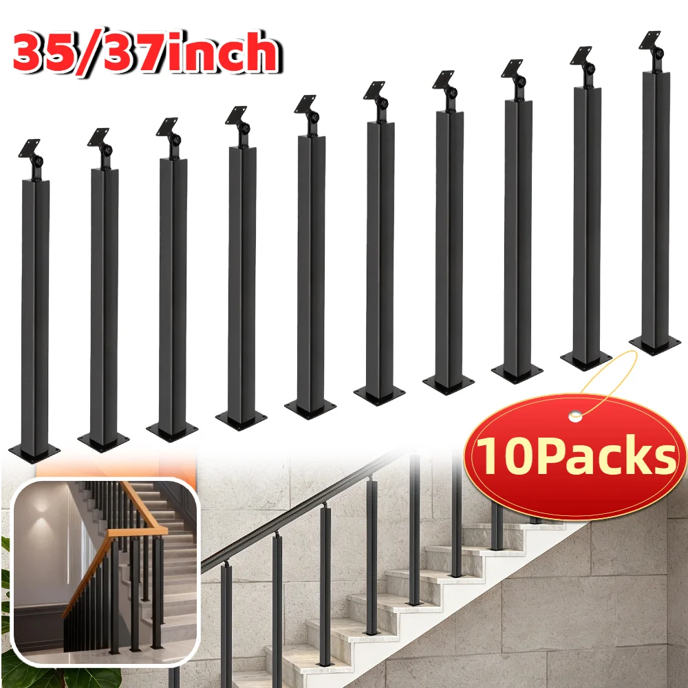 

Опора для лестничных перил 35/37 дюймов, модель 270 ° Регулируемая опора для коммерческих перил балконов и террас с комплектом винтов (поручень в комплект не входит)