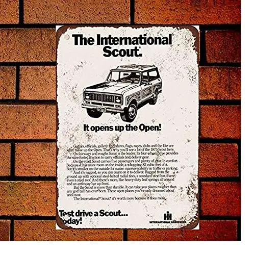 Fsdva; Metallschild 1975 International Scout Wanddekorationen