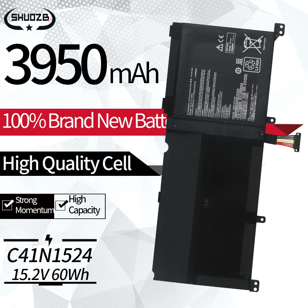 Imagem -01 - Bateria para Asus Zenbook X55lm2h C41n1524 Pro Ux501jw Ux501vw G501vw N501jw N501vw N501vw2b N501jw1a G501vw-fy081t 15.2v 60wh