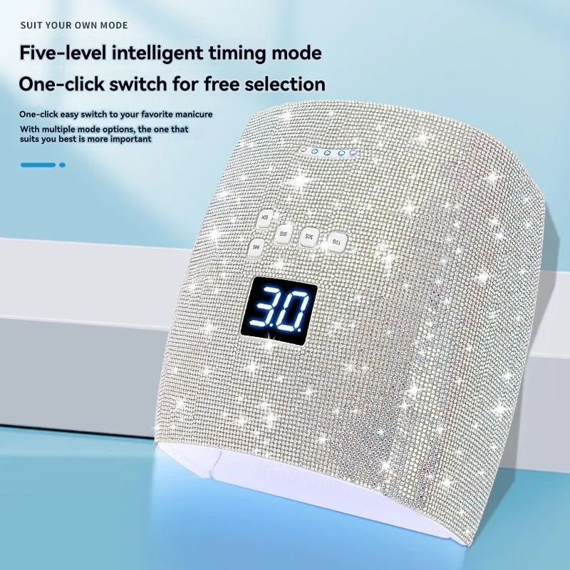 

ABMK S10 Лампа для ногтей со стразами УФ-светодиодная лампа для терапии ногтей для гелевых ногтей