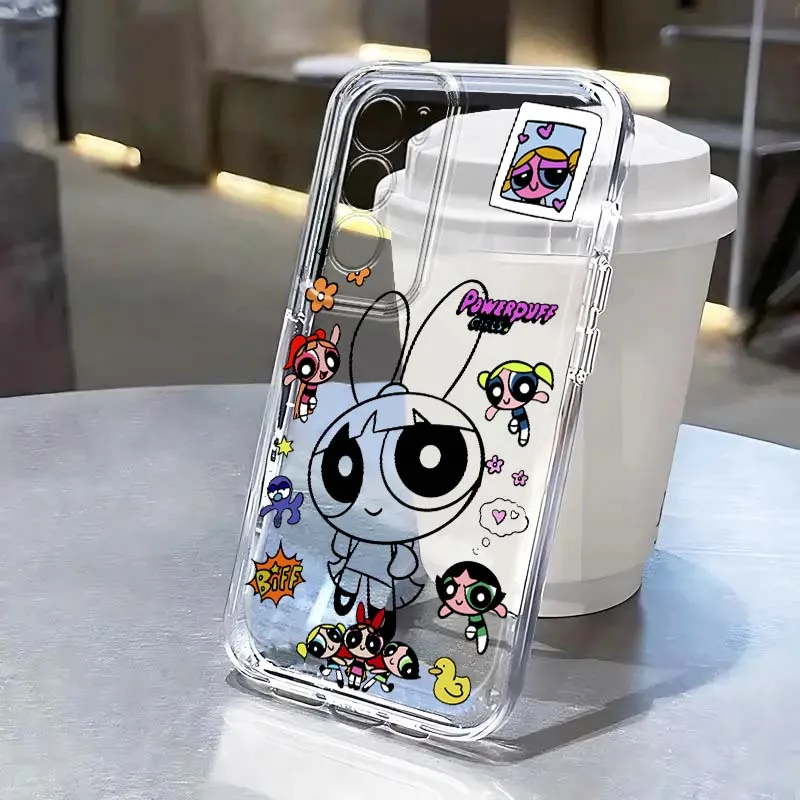

The P-Powerpuffs Girls Art Phone Case For OPPO A11 A16 A55 A56 A57 A72 A52 A73 A74 A54 A76 A78 A58 A98 Pro 5G TPU Transparent