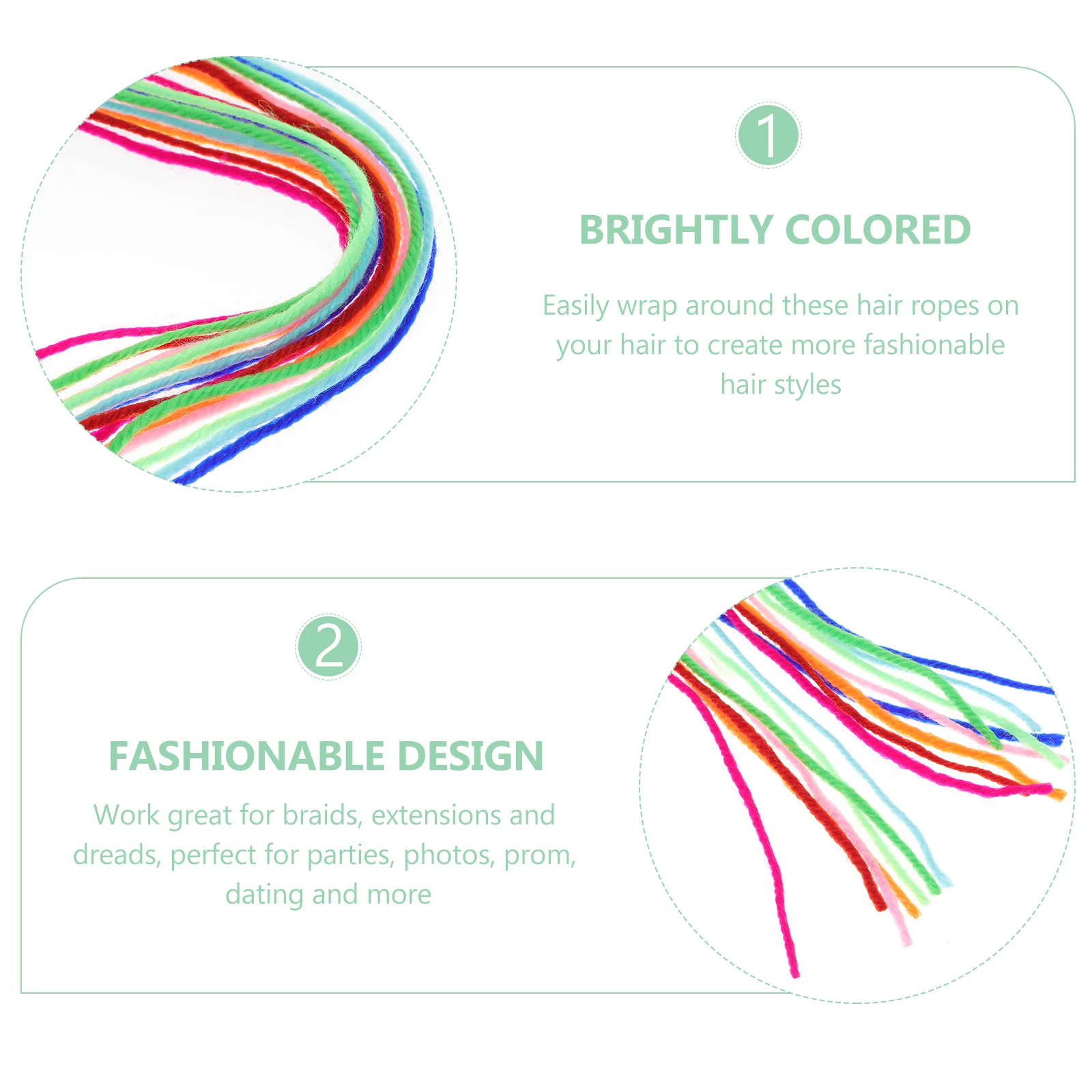 

6 Pcs Braiding Rope Hair Styling Accessories Multi Colored Girls Colorful Ropes Nylon Kids Child