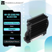 Thermalright HR-09 2280 PRO Black M.2 Solid State Drive AGHP Heat Pipe Radiator SSD Cooler Fully Electroplated