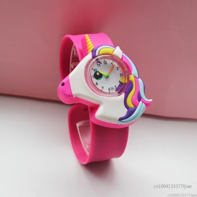 Baby Watch 3D Cartoon Kids Birthday Gift Old Girl Boy Children Study Time Toy Clock Free Spare Battery Women Watch