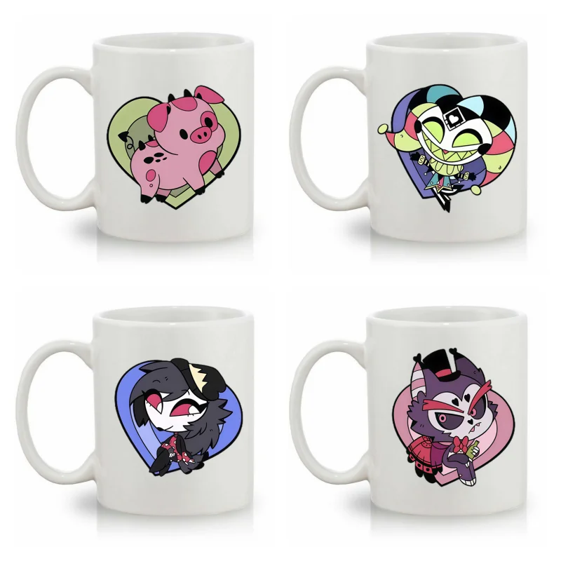 330Ml Ceramic Mug For Hazbin Hoteln Anime Pattern Bedroom Office Tea Water Cup Ceramic Breakfast Cup Coffee Cup Birthday Gift