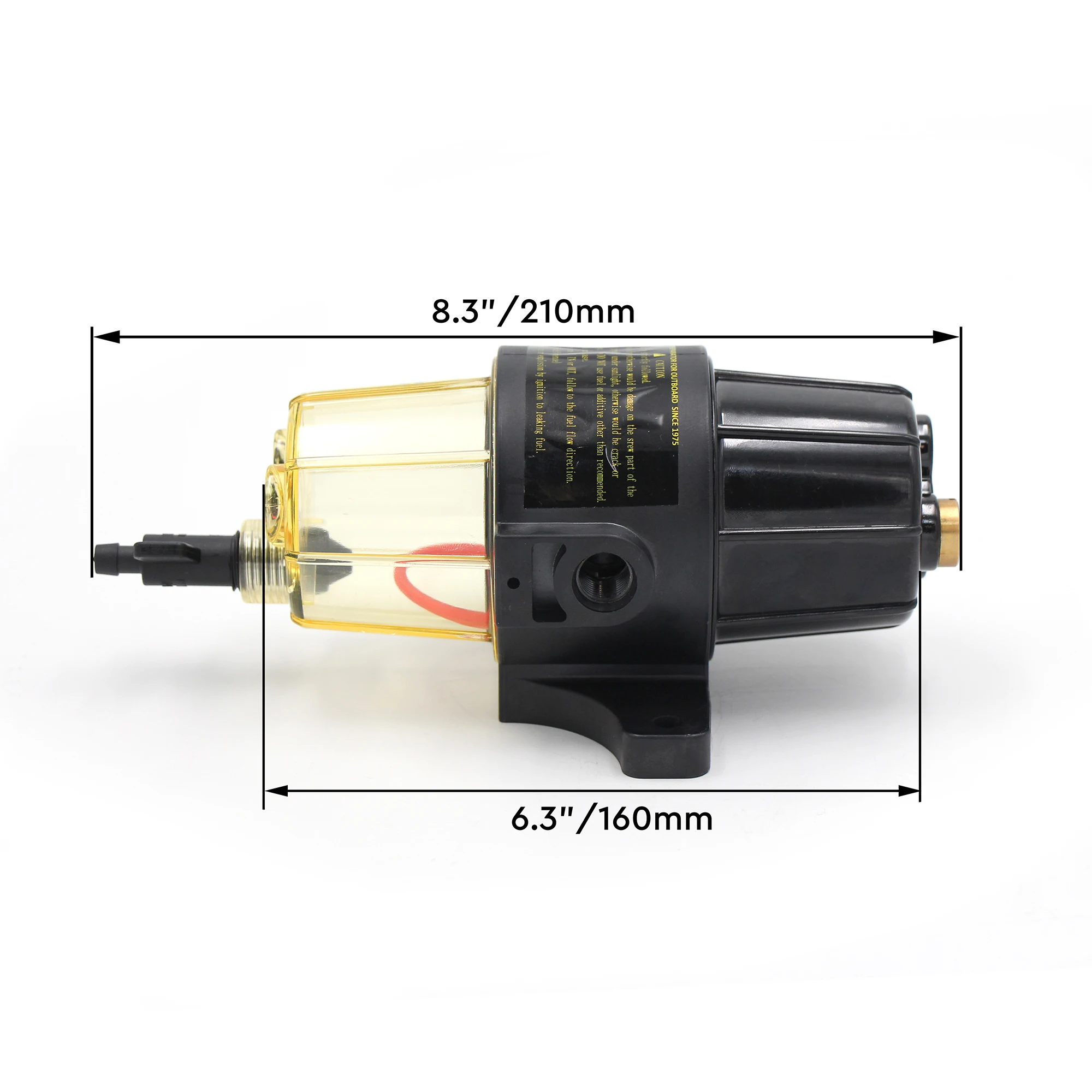 UF-10K Outboard Marine Engine Fuel Filter Fuel-Water Separator Assembly With Clear Bowl Base Filter Element for Yamaha Suzuki