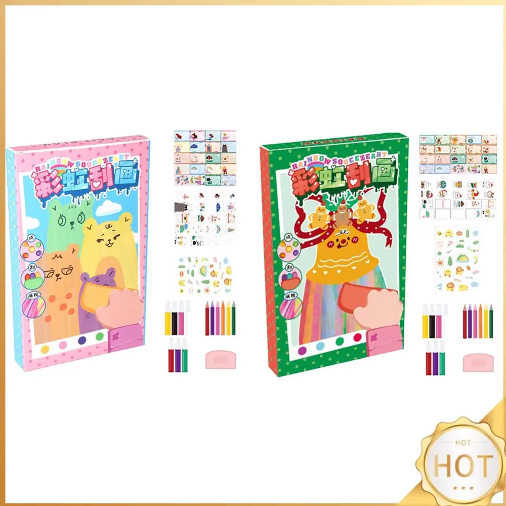 Lukisan Scratch Art Pelangi, Buku Seni Scratch Pelangi Kreatif, Set Kertas Scratch Pelangi untuk Kerajinan Seni