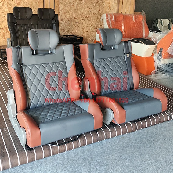 Car Camping Kit Reclining Camper Van Bed Seat PU Leather Luxury Waterproof