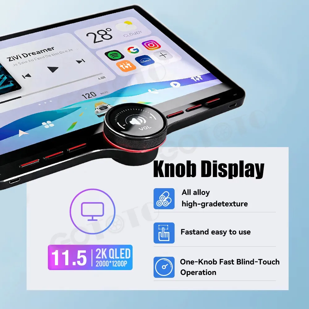 Android Auto Car Stereo 11.5 Inch For Toyota Avalon 2008‑2011 Car Radio GPS Navigation Carplay Entertainment 4G SIM LTE 4G - view 3