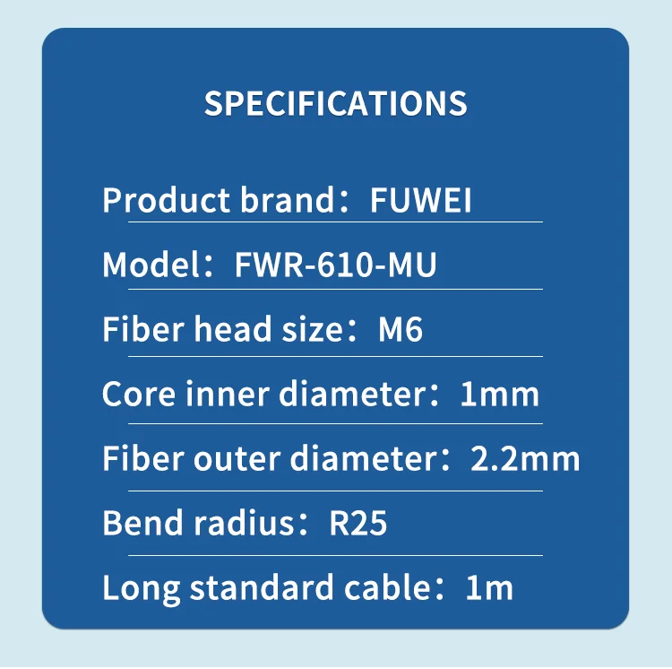 Fuwei FWR-610-MU bogen 90 grad faser optik sensor diffus m3m4m6 sonde faser optik verstärker – Detail 11