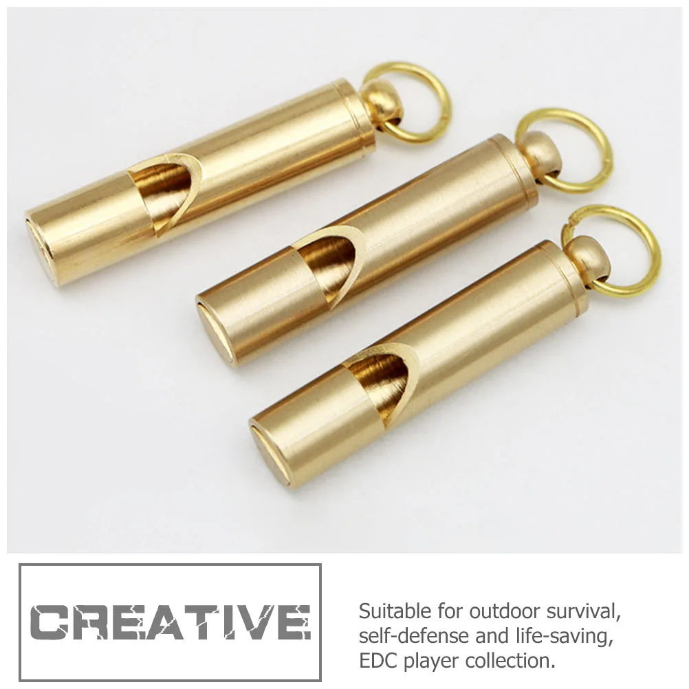 

3 Pcs Attention-grabbing Whistle Engraved Vintage Keychain Pendant Outdoor Premium