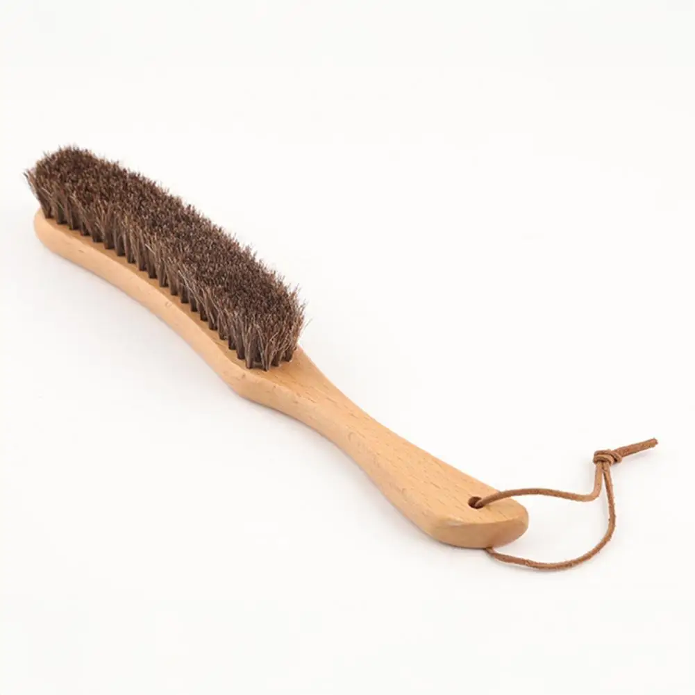 Clothes Brush Felt Cowboy Hat Cleaner with Wooden Handle Compact Portable Multipurpose Velvet Furniture Pet Hair Cleaning Brush