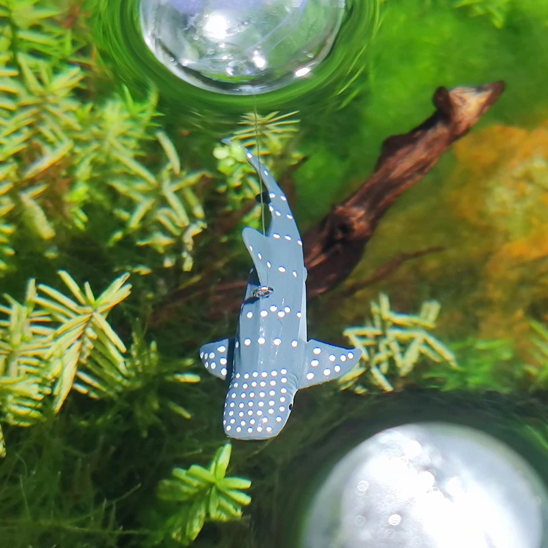 Creative Aquarium Decoration Accessories Decor Floating Ornaments Simulation Shark Whale Figurines Toys Miniature Models