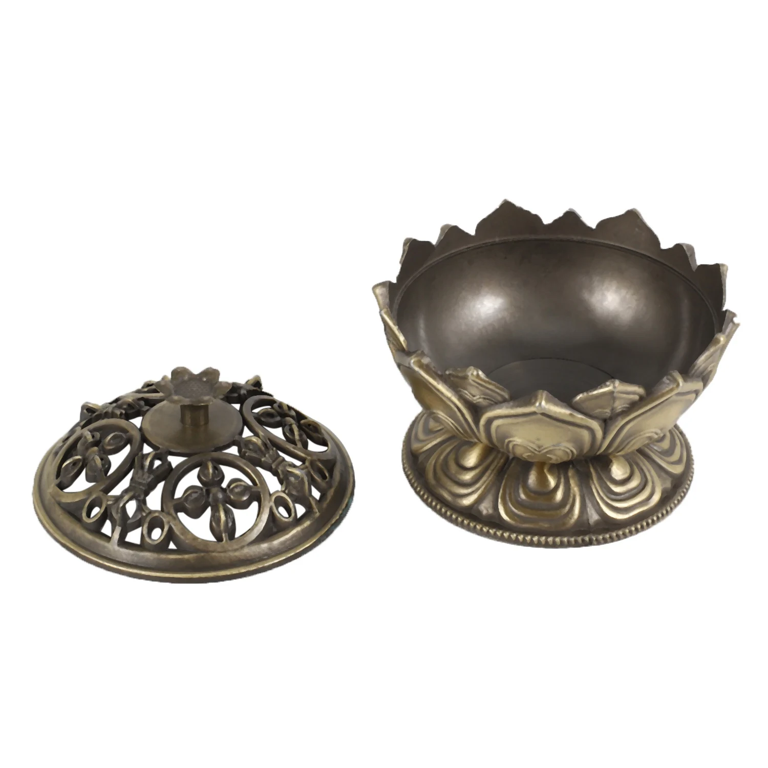 Buddha Burner Lotus Flower Holder Handmade Censer For Buddhist Home Office Decoration