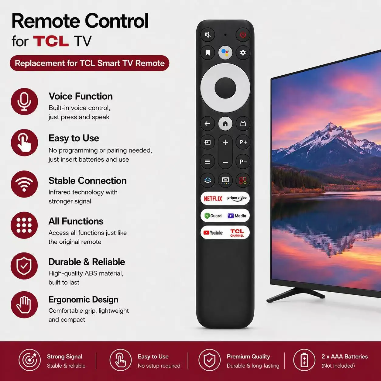 RC902V FMR1 FMR4 New Voice Remote Control for TCL 8K Qled Smart TV 50P725G 55C728 75C728 X925PRO 65X925 IFFALCON 75H720