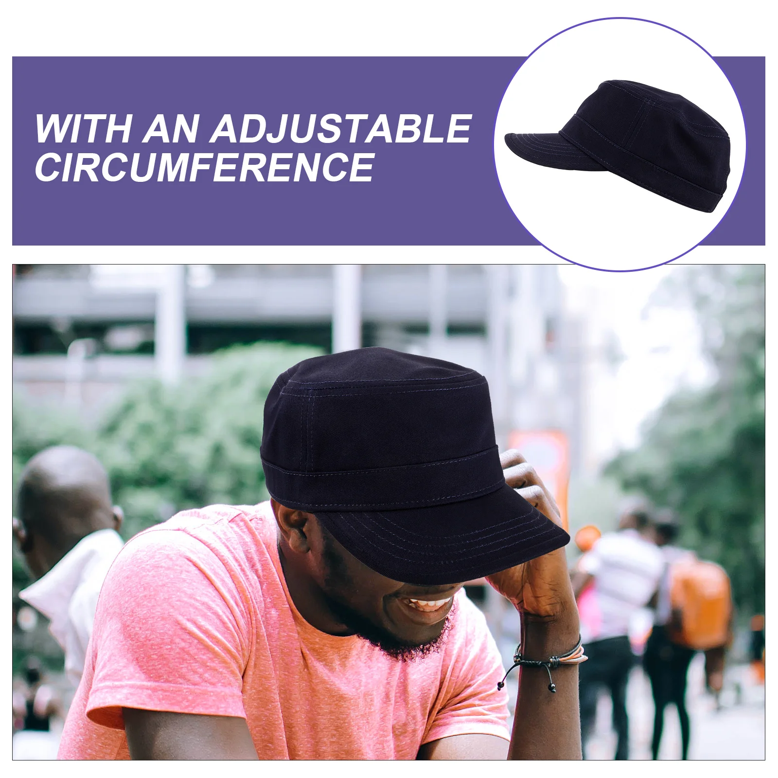

Peaked Cap Baseball Hat for Men Women 58CM Adjustable Four Seasons Sun Hat Fashionable Firm Cloth Comfort Secure Fit