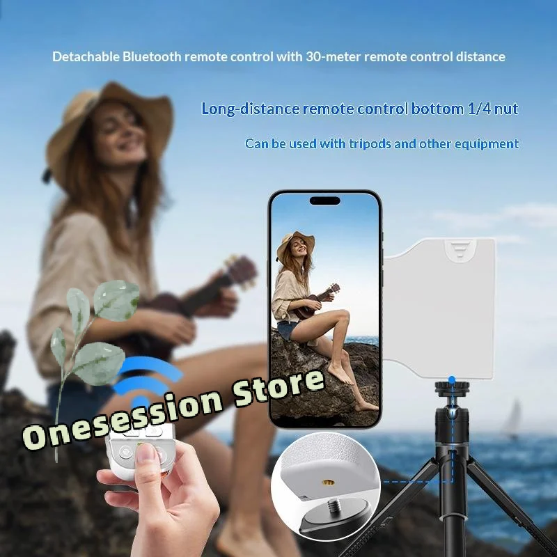 

PH-80 Magnetic Camera Grip for Phones – 3-in-1 with Remote Shutter, Fill Light & Comfortable Handle, Universal Bluetooth Control