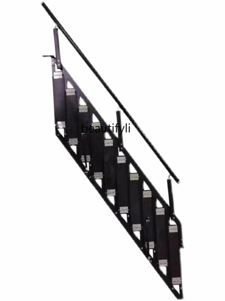 Q181  Wall Folding Stairs Home Tread Step Duplex Second Floor Attic Ladder