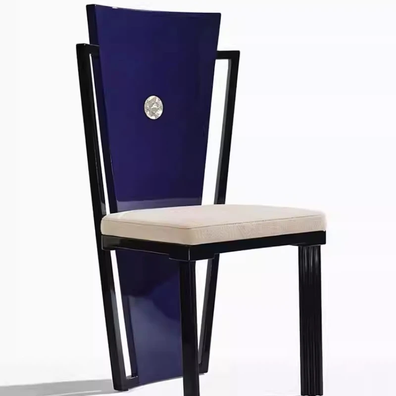 Folding chair, premium retro solid wood home dining chair