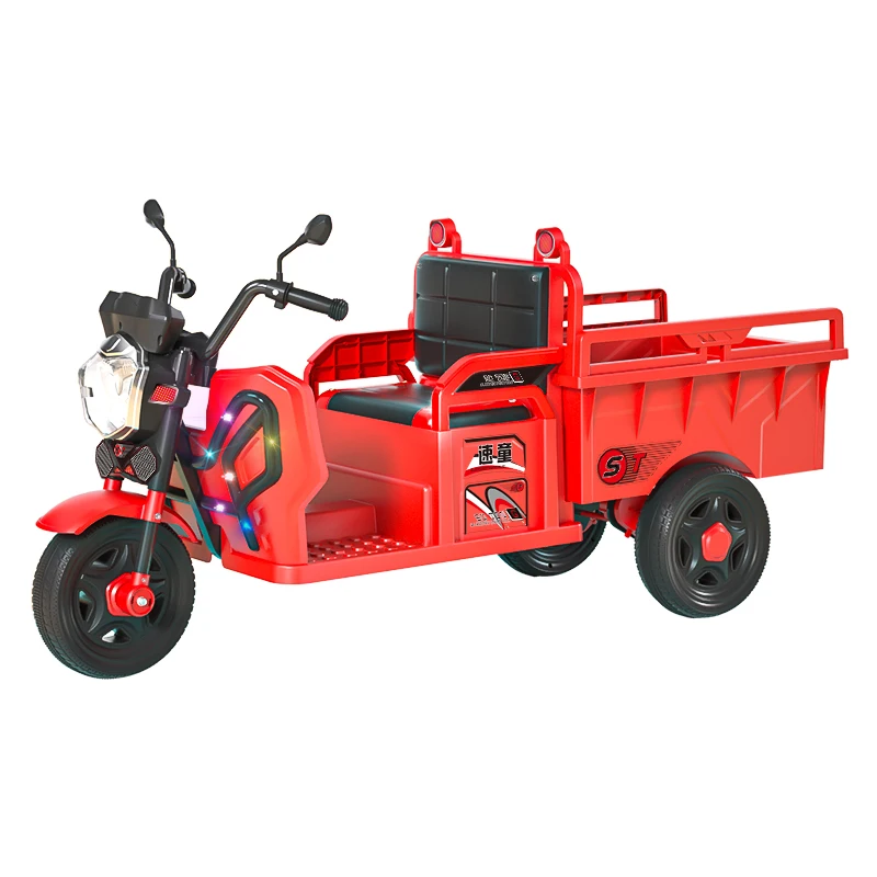 

YY Electric Tricycle Motorcycle with Bucket Tractor Can Sit Remote-Control Automobile