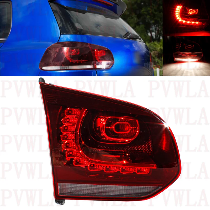 

LED Tail Lamp For VW Golf 6 R20 GTD GTI For 2009 2010 2011 2012 2013 Left Inner Side Rear Lights With LED Bulbs Car accessories