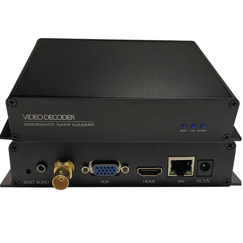 Premium Mpeg4 4K IP to HD SD SDI H.265 HEVC Video NDI Decoder for TV Screen for Radio & TV Broadcasting Equipment