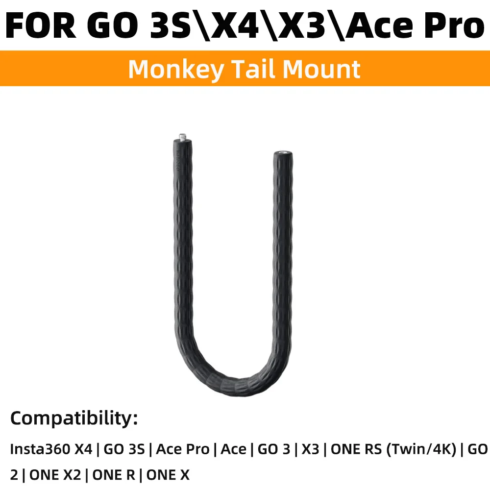 Insta360 X4 accessories |85cm Invisible Selfie Stick|Power Selfie Stick|Monkey Tail Mount|Multi Mount|114 Invisible Selfie Stick