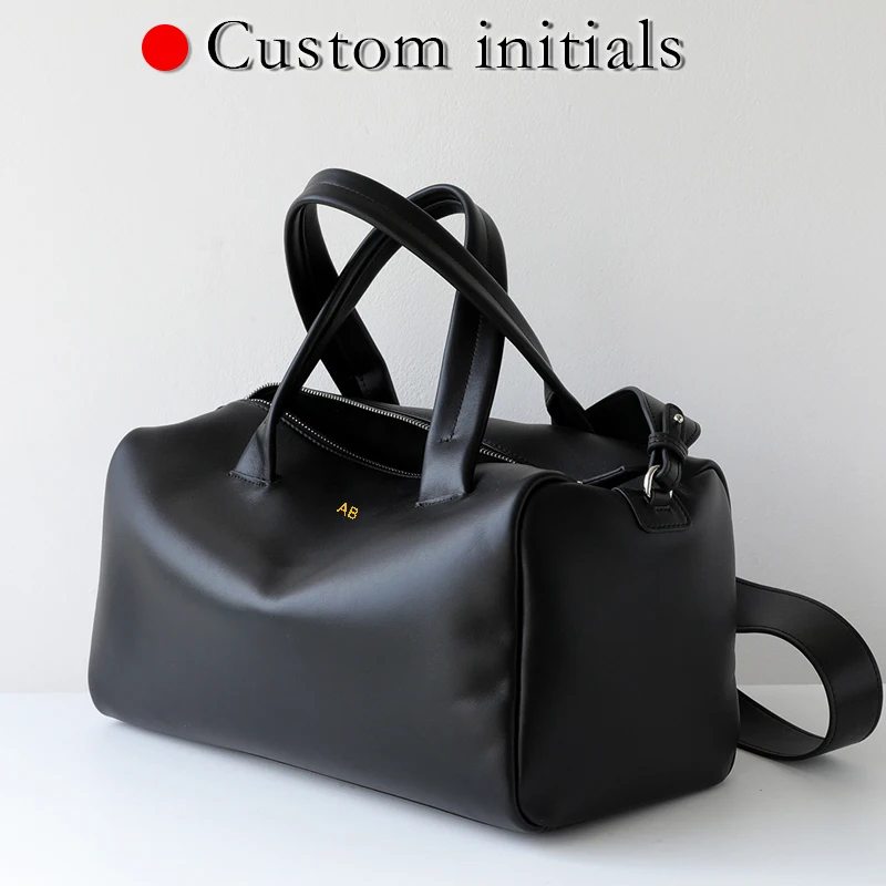 

Пользовательские инициалы из воловьей кожи Boston Сумки-подушки для женщин Роскошные дизайнерские сумки и кошельки 2025 Новинка из натуральной кожи на плечо