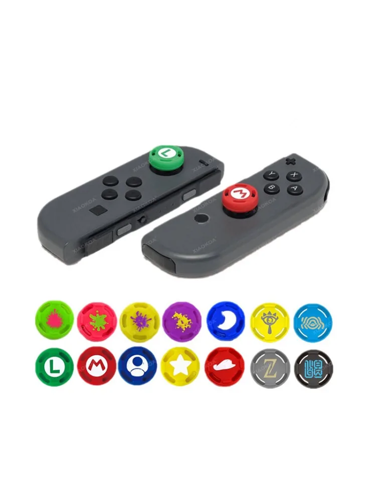 4 szt. Silikonowe nakładki na analogowe joysticki do kontrolerów Nintendo Switch Joy-Con, osłonki na gałki, akcesoria do Switch Lite — 2