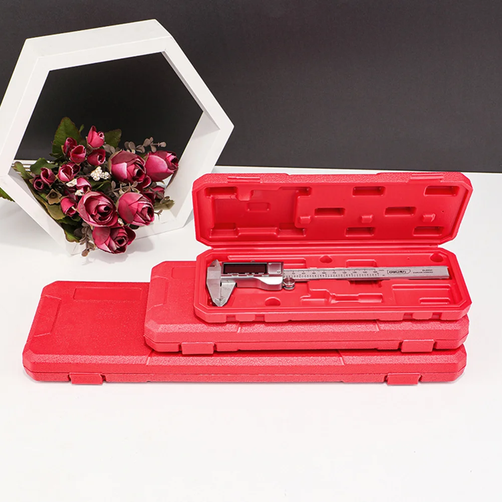 

Carrying Case for Caliper Vernier Box Storage Holder Protective Red Plastic Container Travel