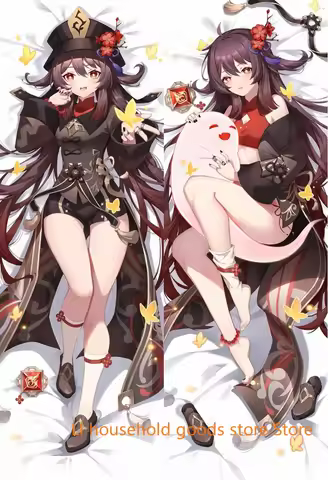 Anime Game Impact Hu Tao Cosplay Dakimakura Pillow Case