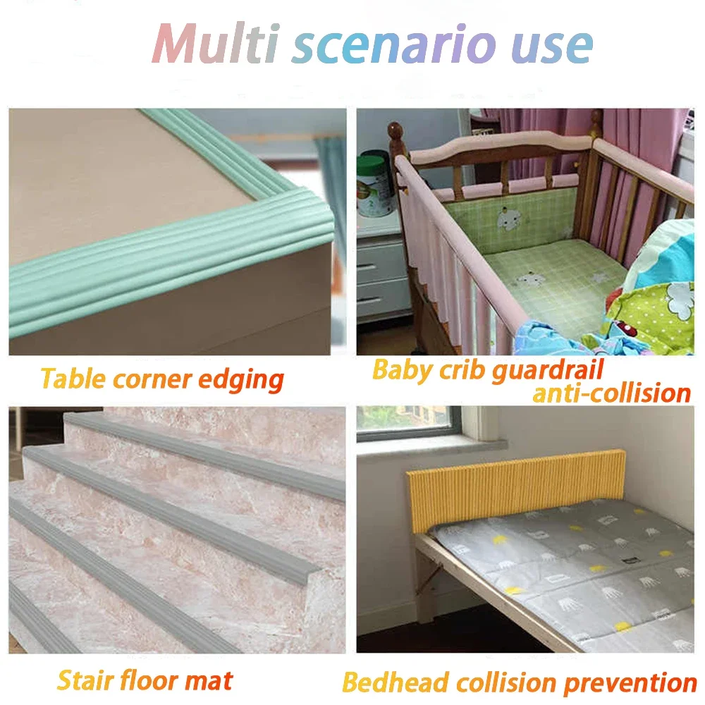 L/W-Shaped Soft Baby Safety Desk Table Edge Guard Strip Security Kids Protection Bumper Angle Home Anti-collision Corner Foam