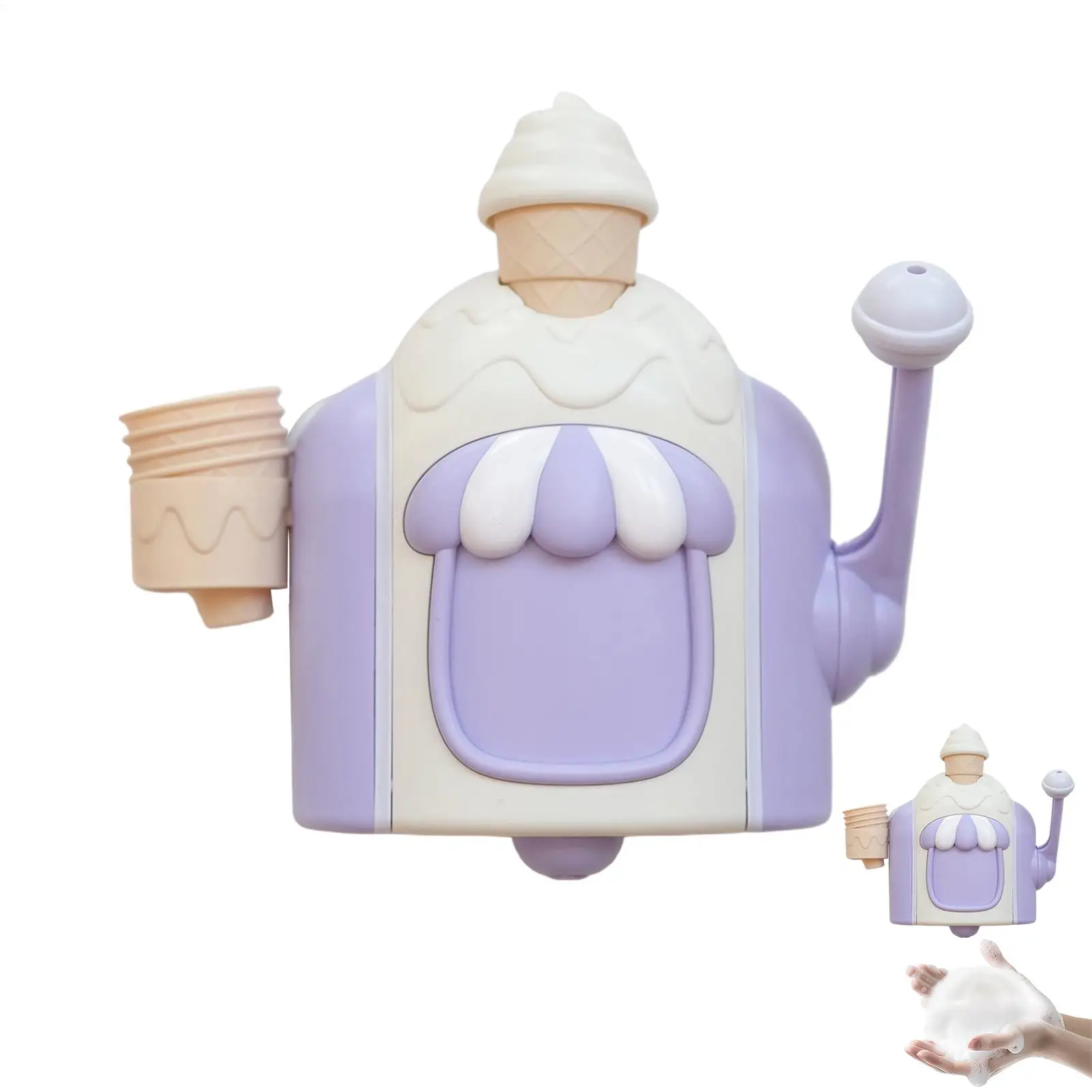 Kid Bath Toys Wall-Mounted Interactive Fun Ice Cream Foam Maker Bath Toys For 2-5 Years Old Kids Boys Girls Children Christmas